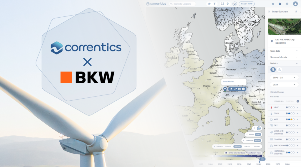 BKW partners with Correntics to quantify climate risks