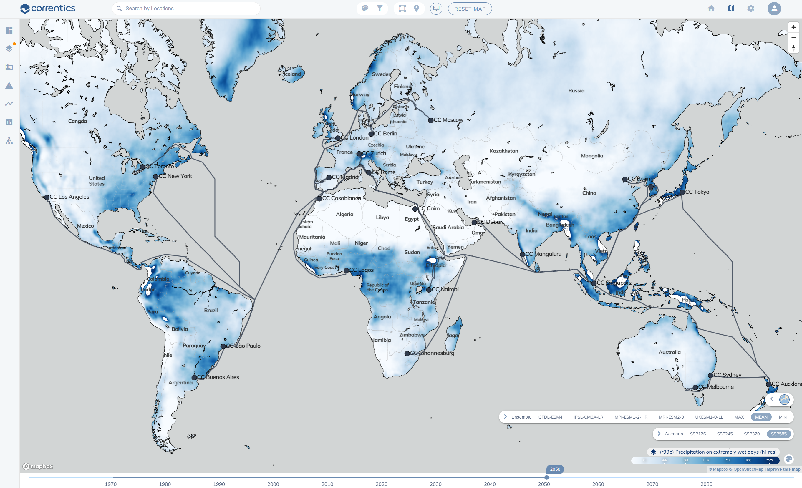 Correntics Platform Precipitation